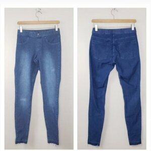 NWT Hue | Raw Hem Distressed Denim Leggings